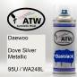 Preview: Daewoo, Dove Silver Metallic, 95U / WA248L: 400ml Sprühdose, von ATW Autoteile West.